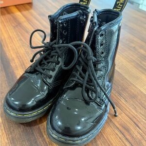 Dr. Martens Shiny Black Kids Boots